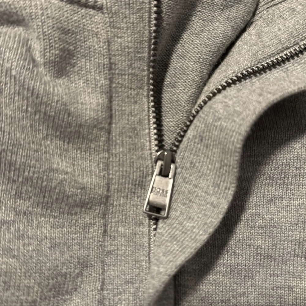 Hugo Boss Men's Quarter Zip-Up Gray Sweater XL - Picture 10 of 10